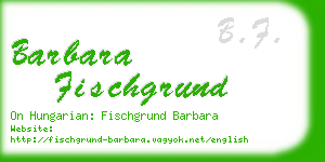 barbara fischgrund business card